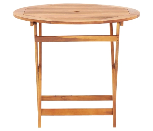 Mesa plegable de jardín de madera maciza de acacia 90x75 cm