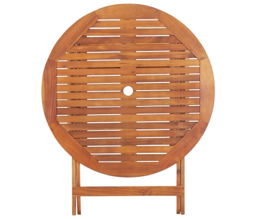 Mesa plegable de jardín de madera maciza de acacia 90x75 cm