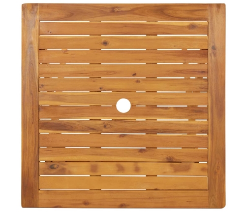 vidaXL Mesa plegable de jardín de madera maciza de acacia 70x70x75 cm