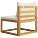 Juego muebles de jardín y cojines 5 piezas madera maciza acacia