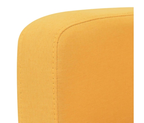 Conjunto de sofás 2 piezas tela amarillo