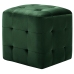 Puf 2 unidades terciopelo verde 30x30x30 cm