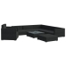 Set muebles de jardín 8 piezas y cojines ratán sintético negro