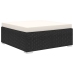 Set muebles de jardín 8 piezas y cojines ratán sintético negro