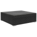 Set muebles de jardín 8 piezas y cojines ratán sintético negro