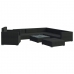 Set muebles de jardín 8 piezas y cojines ratán sintético negro