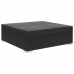 Set muebles de jardín 8 piezas y cojines ratán sintético negro