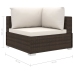 Set muebles de jardín 6 piezas y cojines ratán sintético marrón