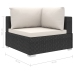 Set de muebles de jardín 9 pzas y cojines ratán sintético negro