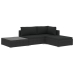 Set de muebles de jardín 4 pzas y cojines ratán sintético negro