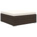 Set muebles de jardín 5 piezas y cojines ratán sintético marrón