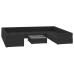 Set de muebles de jardín 9 pzas y cojines ratán sintético negro