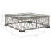 Set de muebles de jardín 10 pzas y cojines ratán sintético gris