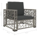 Set de muebles de jardín 6 pzas y cojines ratán sintético gris