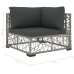 Set de muebles de jardín 6 pzas y cojines ratán sintético gris