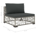 Set de muebles de jardín 6 pzas y cojines ratán sintético gris