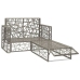 Set de muebles de jardín 2 pzas y cojines ratán sintético gris