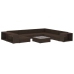 Set muebles de jardín 10 pzas y cojines ratán sintético marrón