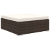 Set muebles de jardín 10 pzas y cojines ratán sintético marrón