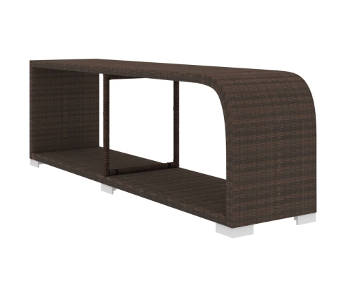 Set muebles de jardín 10 pzas y cojines ratán sintético marrón
