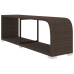 Set muebles de jardín 10 pzas y cojines ratán sintético marrón