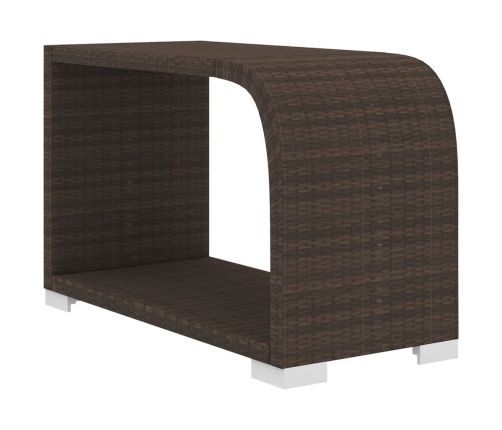 Set muebles de jardín 10 pzas y cojines ratán sintético marrón