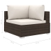 Set muebles de jardín 10 pzas y cojines ratán sintético marrón