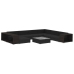 Set muebles de jardín 10 piezas y cojines ratán sintético negro