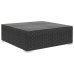 Set muebles de jardín 10 piezas y cojines ratán sintético negro
