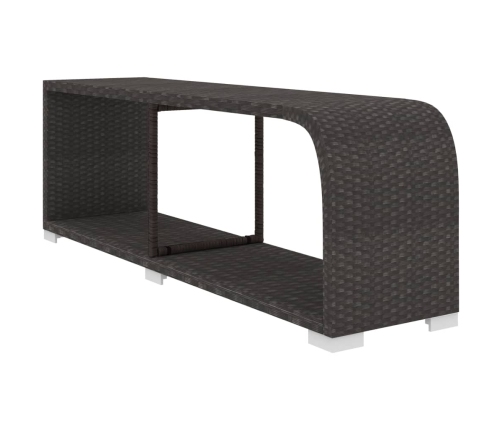 Set muebles de jardín 10 piezas y cojines ratán sintético negro
