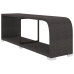 Set muebles de jardín 10 piezas y cojines ratán sintético negro