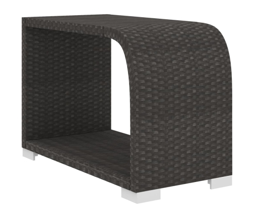 Set muebles de jardín 10 piezas y cojines ratán sintético negro