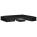 Set muebles de jardín 10 piezas y cojines ratán sintético negro