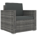 Set de muebles de jardín 8 pzas y cojines ratán sintético gris