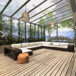 Set muebles de jardín 11 pzas y cojines ratán sintético marrón