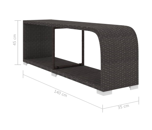 Set muebles de jardín 11 piezas con cojines ratán sintético negro