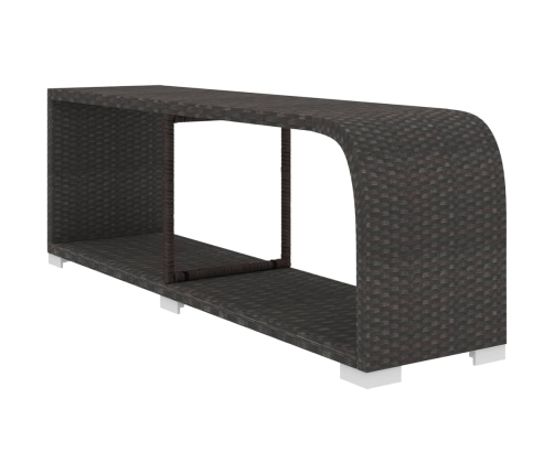 Set muebles de jardín 11 piezas con cojines ratán sintético negro