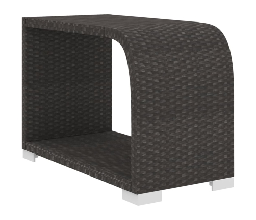 Set muebles de jardín 11 piezas con cojines ratán sintético negro
