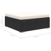 Set muebles de jardín 11 piezas con cojines ratán sintético negro