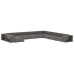 Set de muebles de jardín 11 pzas y cojines ratán sintético gris