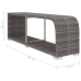 Set de muebles de jardín 11 pzas y cojines ratán sintético gris