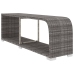 Set de muebles de jardín 11 pzas y cojines ratán sintético gris