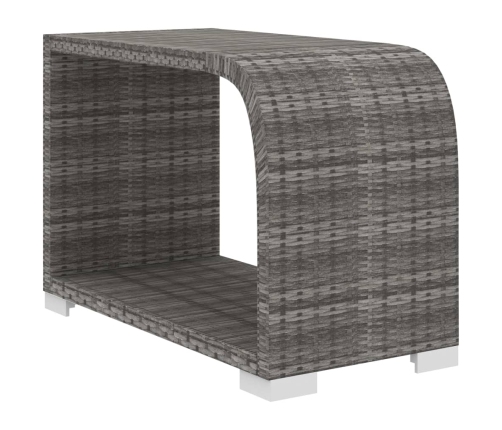 Set de muebles de jardín 11 pzas y cojines ratán sintético gris