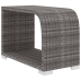 Set de muebles de jardín 11 pzas y cojines ratán sintético gris