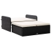 Set muebles de jardín 2 piezas y cojines ratán sintético negro