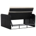 Set muebles de jardín 2 piezas y cojines ratán sintético negro