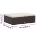 Set muebles de jardín 2 piezas y cojines ratán sintético marrón