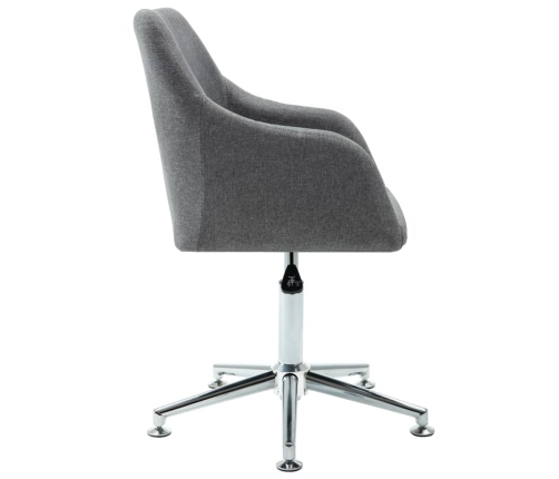 Silla de oficina giratoria de tela gris claro