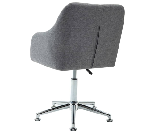 Silla de oficina giratoria de tela gris claro