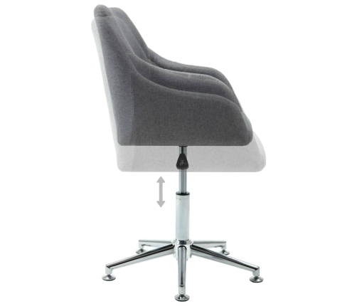 Silla de oficina giratoria de tela gris claro